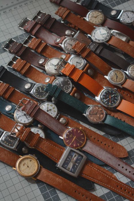 Кожаный ремешок для часов. Индивидуальный ремешок, ручной работы.