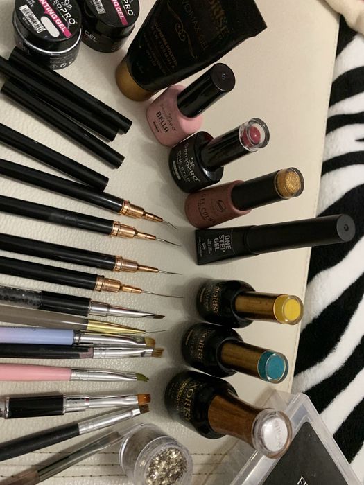 Set unghii, pensule , oje, polygel