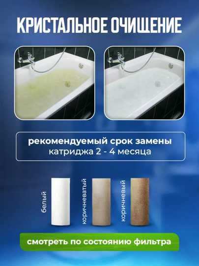 Фильтр для душа и ванны + 2 картриджа
