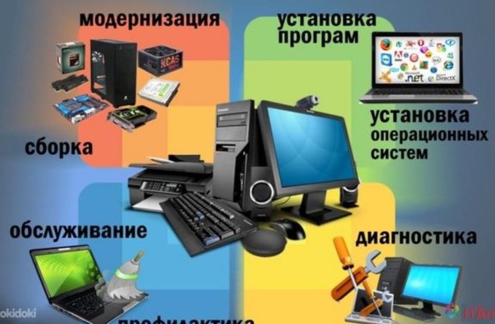 Ремонт компьютеров, переустановка Windows, установка драйверов
