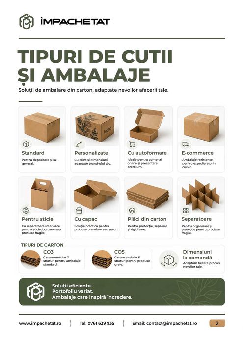 Cutii carton personalizate - PRODUCATOR DIRECT
