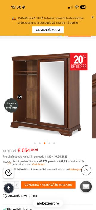 Mobila Mobexpert Louis Philippe
