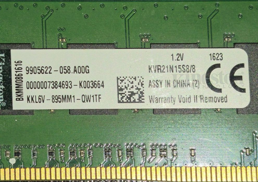 Рам Памет 8GB DDR3 1600 Kingston ValueRAM - KVR16N11/8