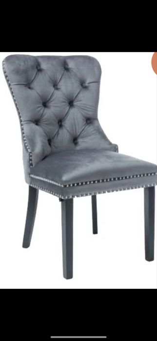 Set scaune catifea gri