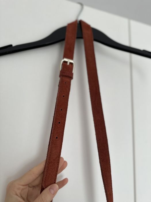 Geanta din piele naturala cu franjuri Zara