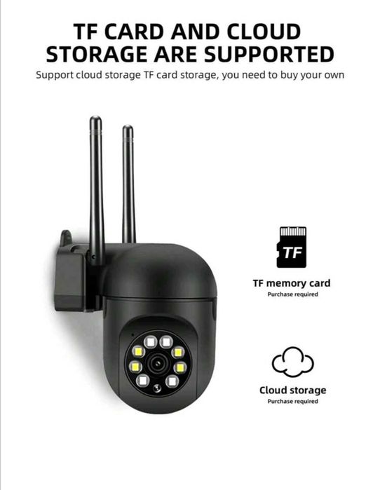 Черна HD камера за наблюдение 5 MP 360