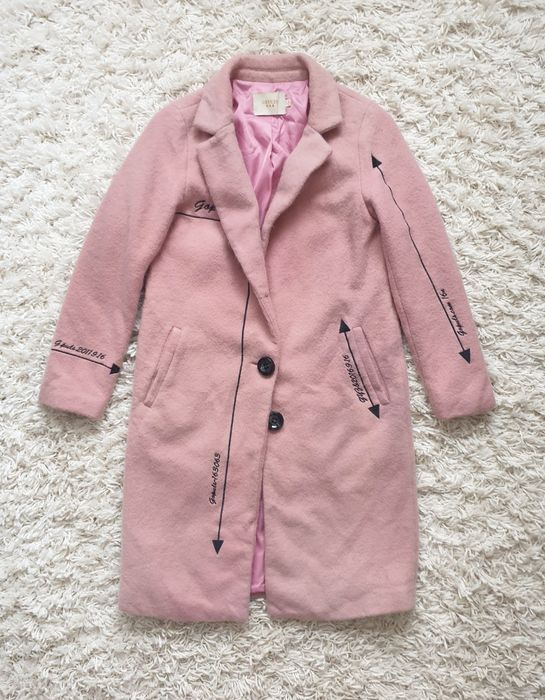 Palton elegant roz pal