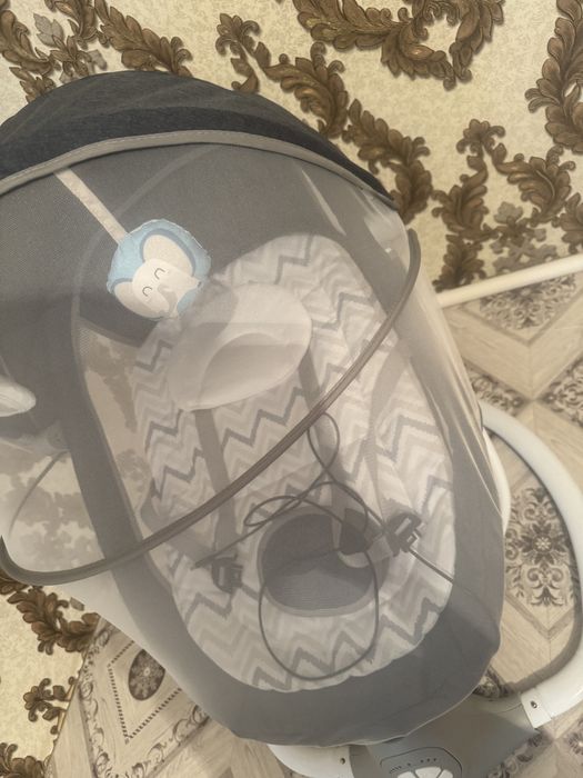 Шезлонг-люлька темно-серый