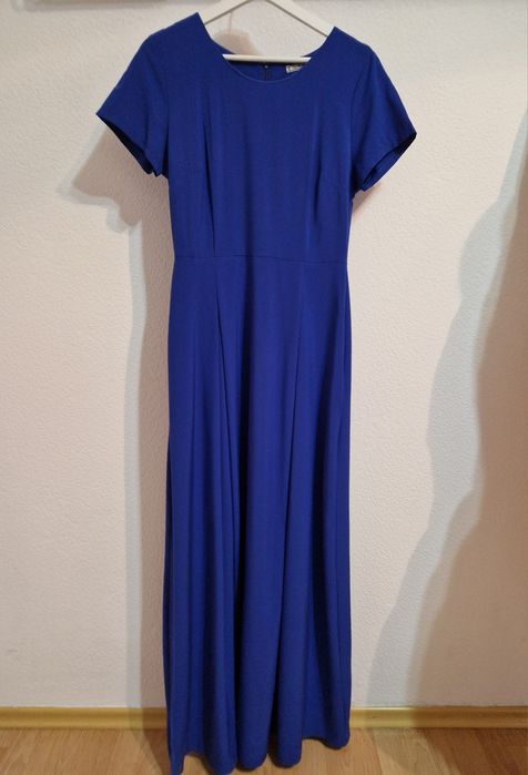 Вечернее синее женское платье