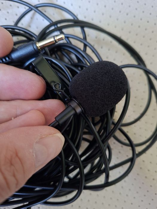 Microfon Lavalieră Cablu Extralung 10 Metri