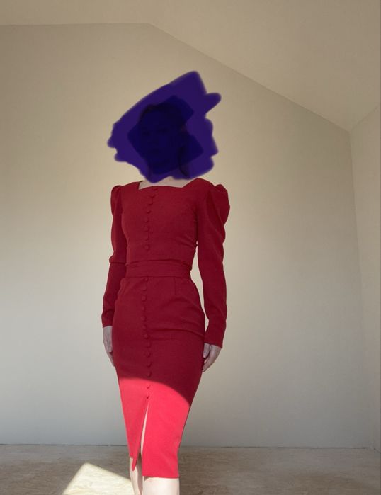 Красное вечернее платье (XS)