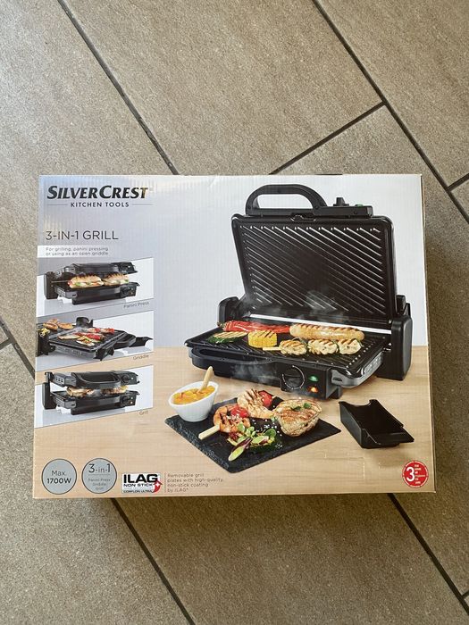 Grătar electric multifuncțional Silvercrest de 3 în 1