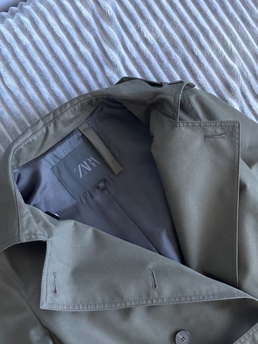 Zara шлифер khaki КАТО НОВ