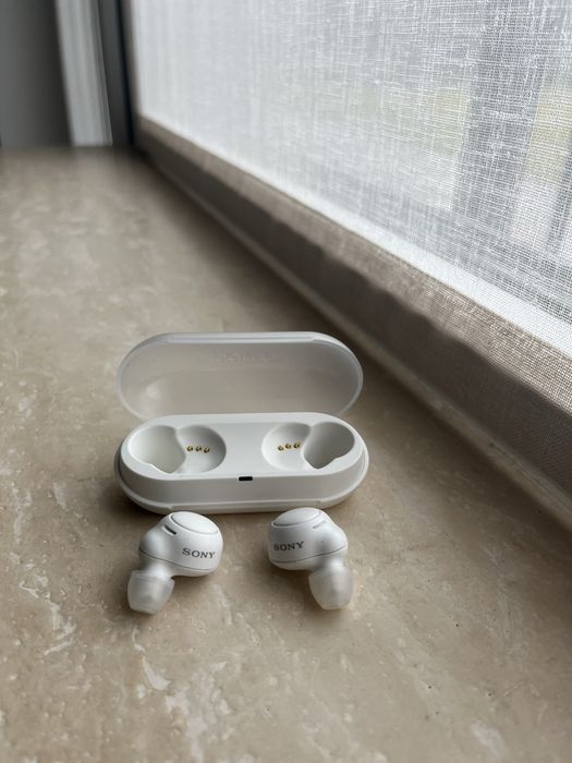 Безжични слушалки Sony - WF-C500, TWS, бели