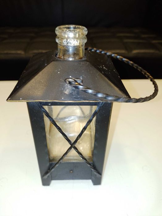 Sticla în formă de felinar, cu mecanism muzical - ideal CADOU, DECOR