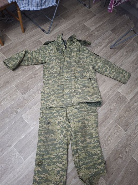 Бушлат военный, с утепленными штанами б/у