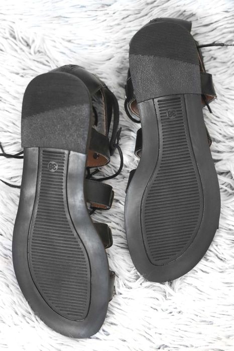 Sandale Anna Cori piele naturala neagra gladiator, maro, pantofi dama