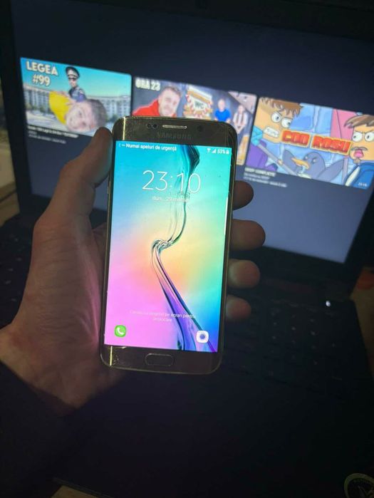 Samsung Galaxy S6 Edge Gold – funcțional, sticlă fisurată