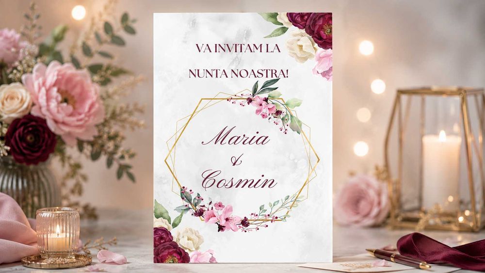 Invitații digitale de nuntă și botez personalizate