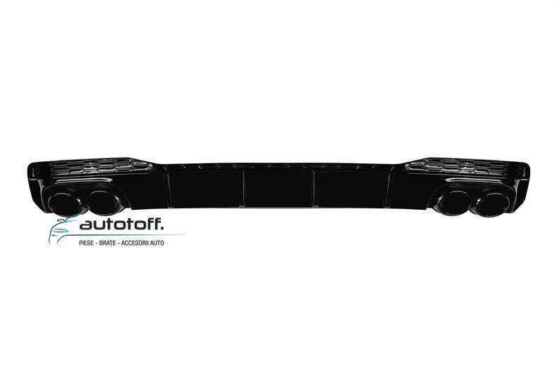 Difuzor bara spate compatibil Audi A7 C8 Sportback (2018+) S7 Black Design