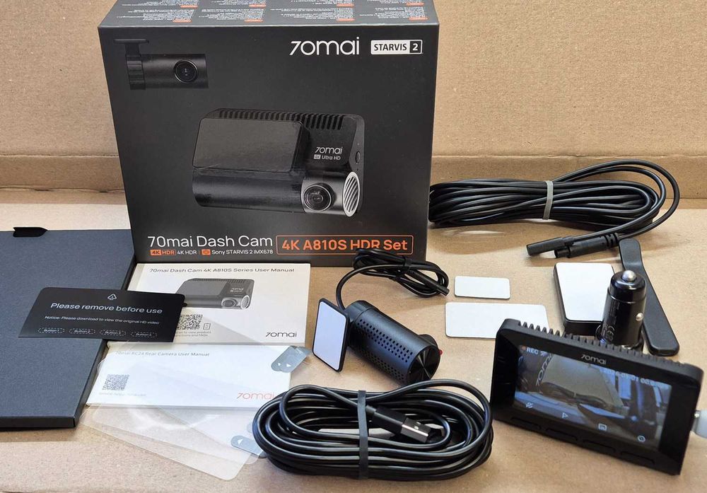 Видеорегистратор Xiaomi 70mai 4K A810S комплект със задна камера RC24