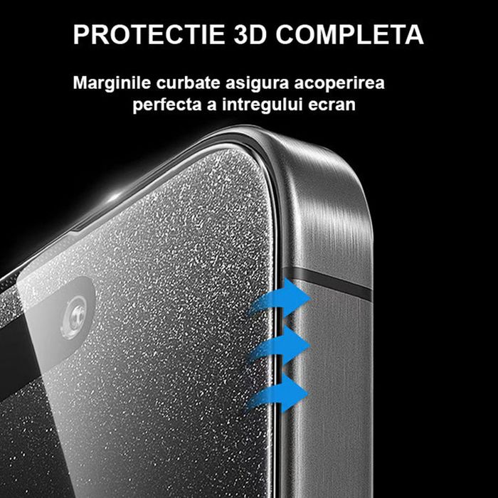 Folie Privacy iPhone 13 PRO HEYBINGO, din Sticla Securizata Duritate 9H, Nu Lasa Amprente