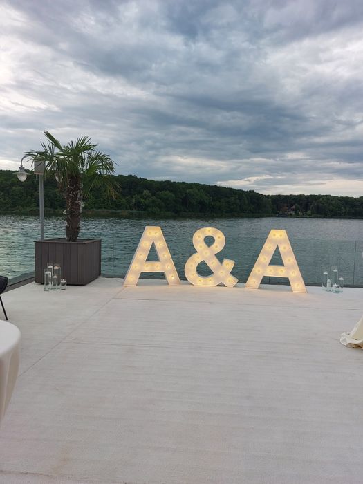 Ring de dans alb cu led-uri,