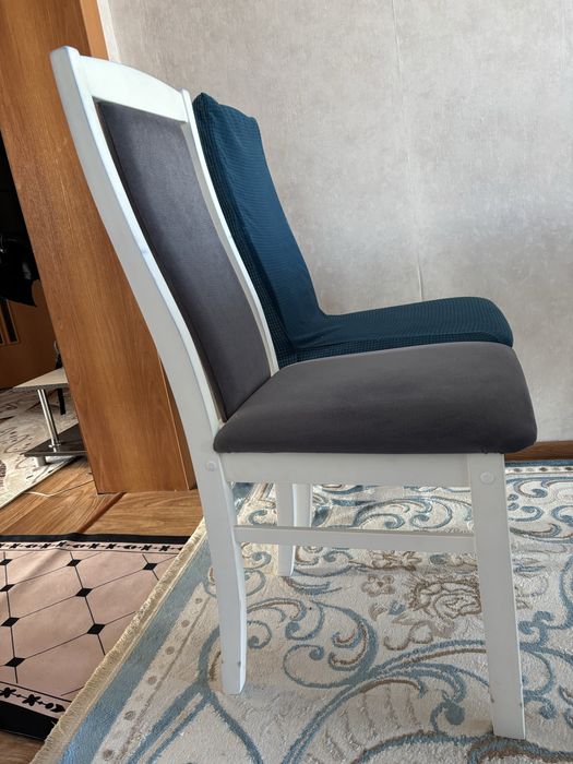 Продаётся большой обеденный стол-трансформер + 8 стульев