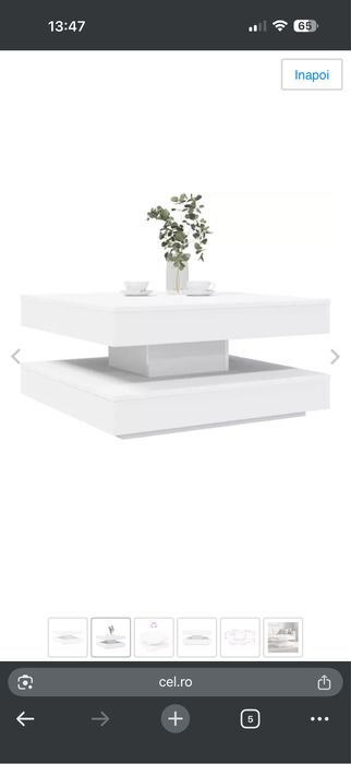 Set living masa rotativa si comoda cu led