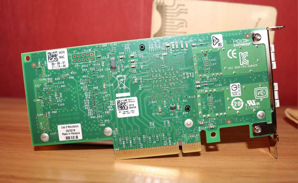 Placa retea Originala Intel X520-DA2 SFP+ Dual Port 10Gb + 2 x Module Gtek 10GbE