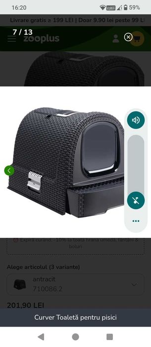 Litiera pisica cu accesorii si consumabile 250 ron