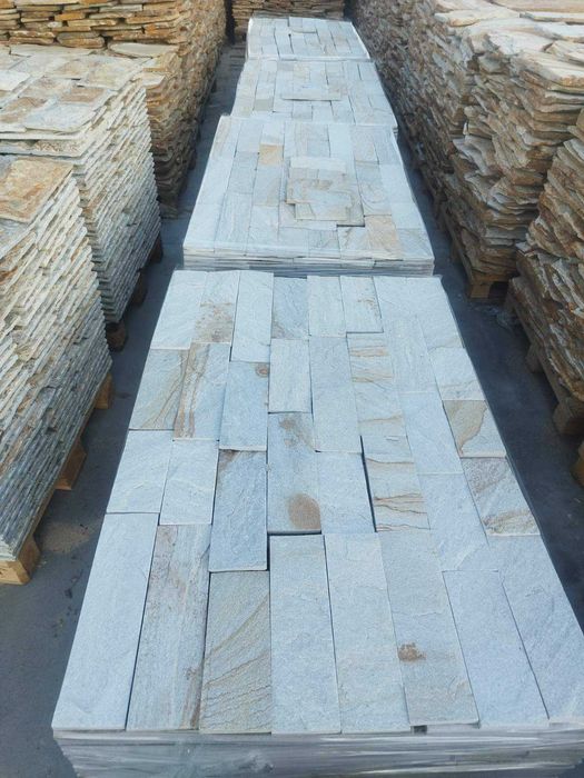 Естествени камъни за облицовки и настилки , пясъчник,  гнайс , шисти