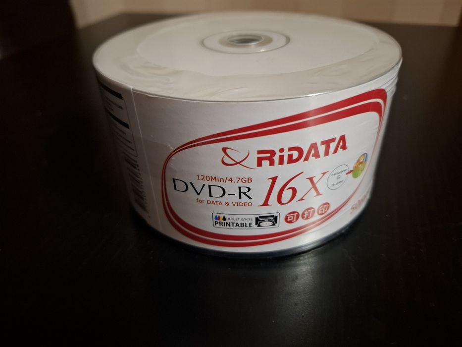 Диски CD-R + DVD-R Ridata для струйной печати — 100 дисков
