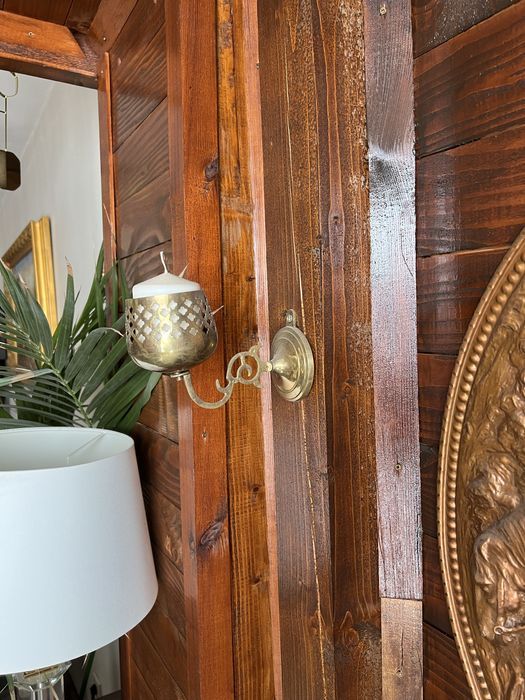 Стенни свещници комплект месинг