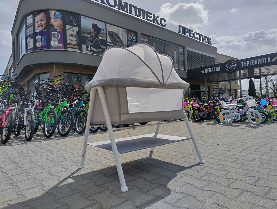MONI Бебешко легло KALINIHTA сив