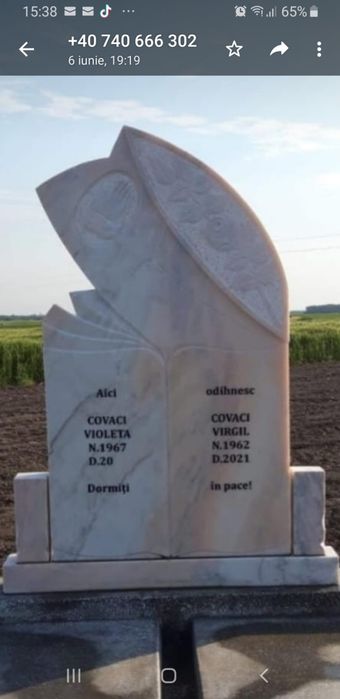 Monumente funerare,cruci de marmură
