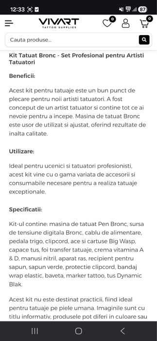 Kit de tatuat bronc v6