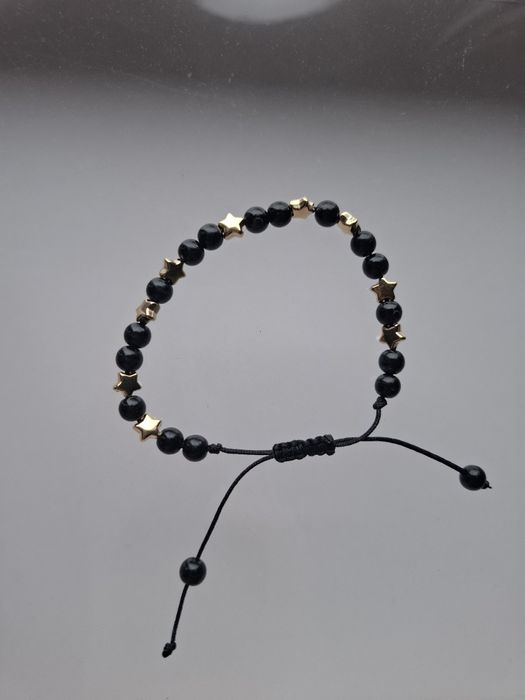 Brățari dama,cu bilute aurii din oțel inoxidabil