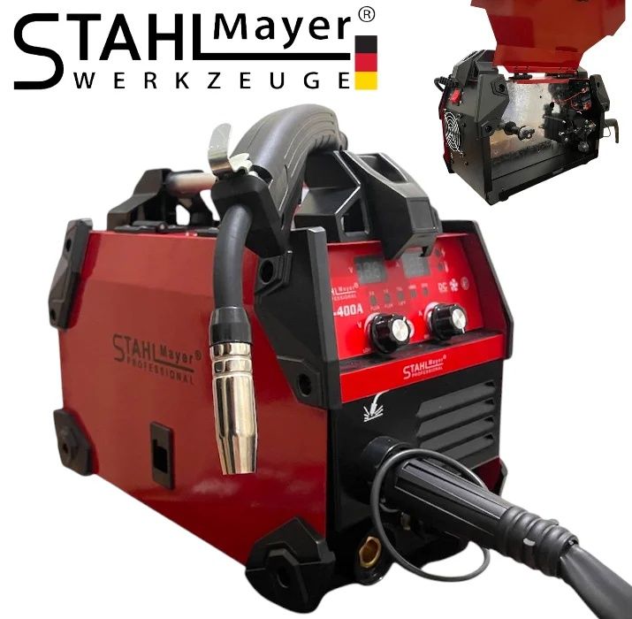 Телоподаващо Инверторен Електрожен 2в1 STAHLMAYER RED + Соларна Маска