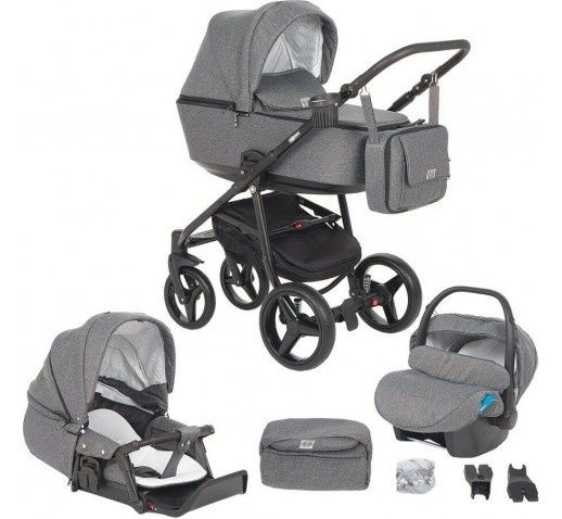 Cărucior 3 în 1 Adamex Reggio – complet, cu toate accesoriile