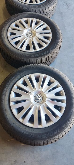 Оригинални метални джанти плюс тасове и две нови гуми за Фолксваген