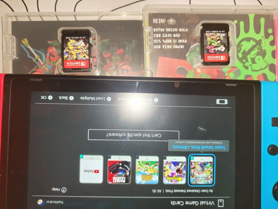 Nintendo Switch v2, rar folosit, splatoon + smash + animal crossing