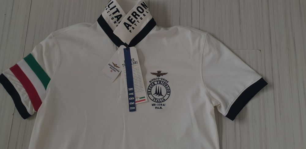 Aeronautica Militare Pique Cotton XL - 2XL НОВО ОРИГИНАЛ Мъжка Тениска