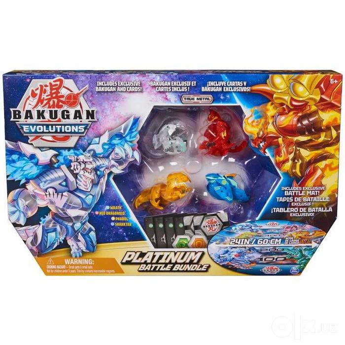 Bakugan Evolutions Platinum Боевой набор Бакуган 4 бойца + арена