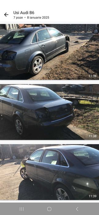 Vand 4 usi +,borbagaz pentru audi a4 b6 gri inchis