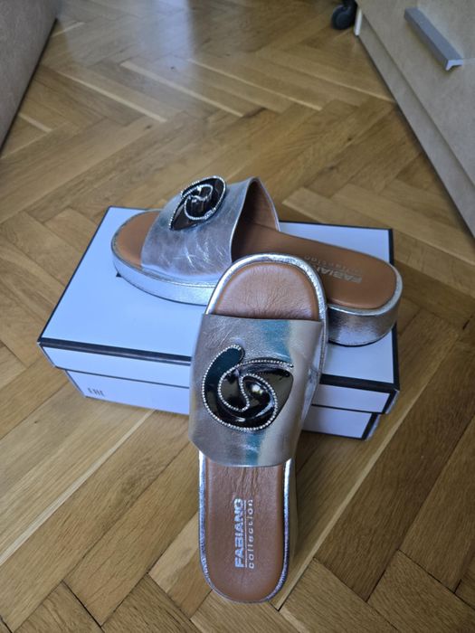 Нови дамски чехли/ сандали от естествена кожа 39 номер