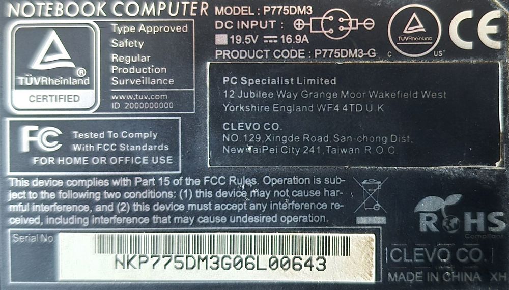 Laptop gaming i7 GTX 1080 32GB RAM 17" FHD