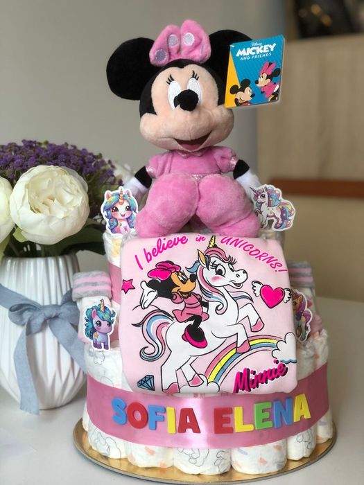 Minnie, Mickey, Unicorn, scutece, cadou bebe