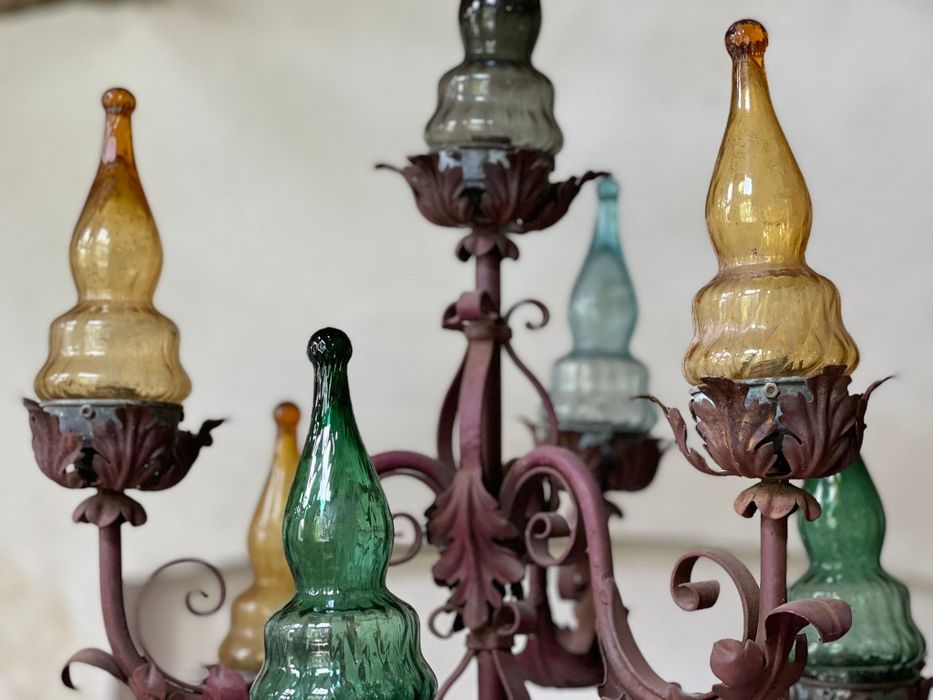 Lampă Fier Forjat *** vintage / antic / vechi / retro ***