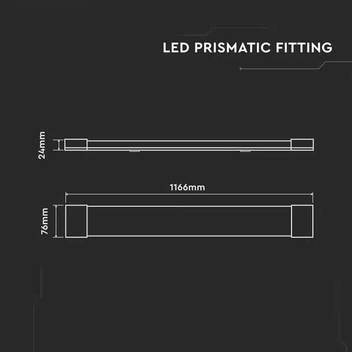 LED Осветително тяло V-tac 40W 116.6см CREE Диоди 6г гаранция